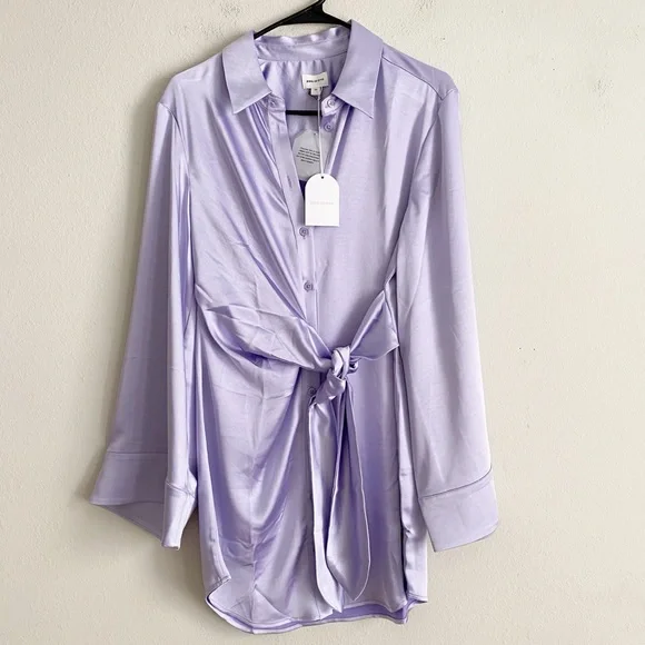 Song of Style Marta Satin Dress in Lavender Women's Size XS NWT *Read* - Picture 2 of 11